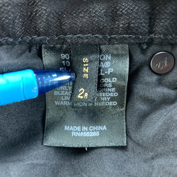 **SOLD**X2 Womens Jeans 2R 2 x 31.5" Black Skinny Low Rise Denim W01 - Picture 12 of 13